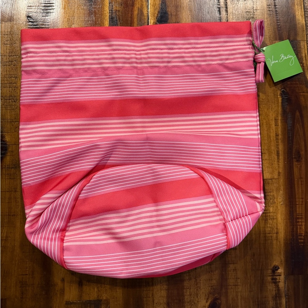 NWT Vera Bradley Lighten Up Ditty Bag in Pink Tonal Stripe - Picture 2 of 2